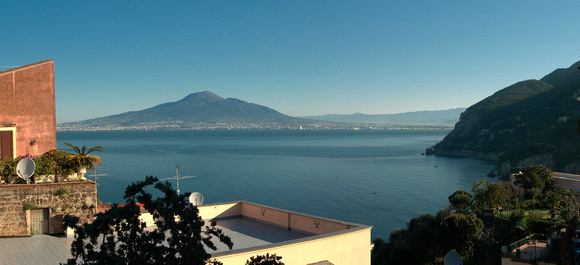 Vesuvius and Bay of Naples from Vico Equense
