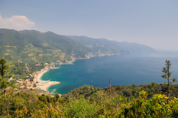 Northern end of Cinque Terre - looking south over Monterosso
